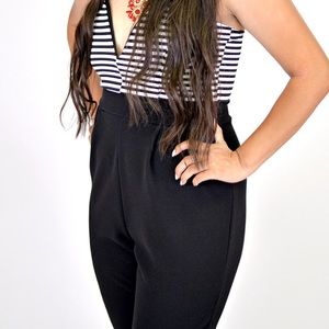 Black and white jumpsuit